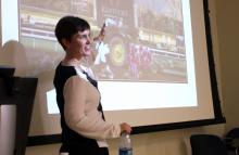 Becky Sommerville gives a presentation