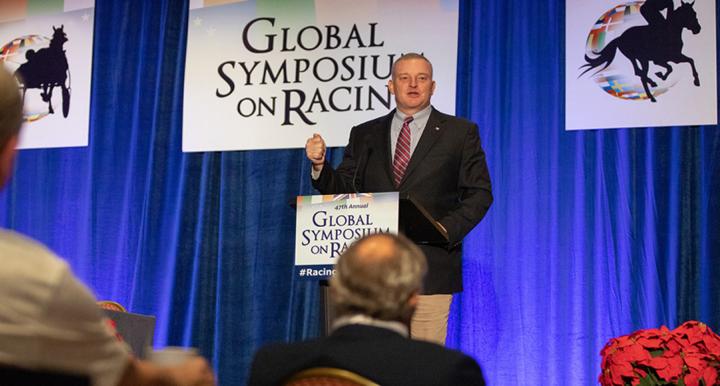 Tom Rooney speaks at the 2021 Global Symposium on Racing
