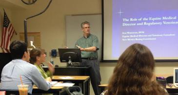 Dr. Scot Waterman speaks to a class